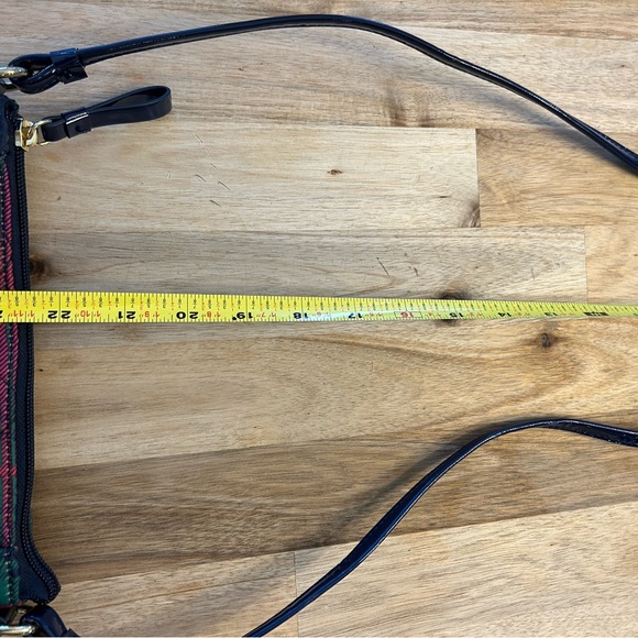 Tartan Plaid Quilted Tommy Hilfiger Crossbody Purse Preppy Green Blue New - Picture 6 of 8